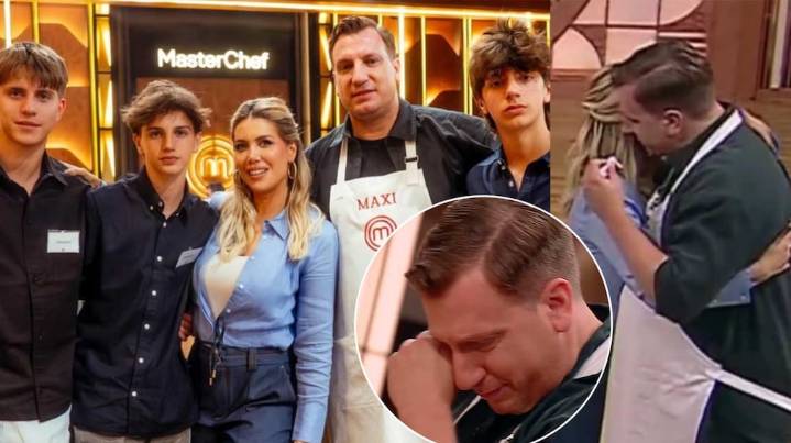 Maxi López lloró abrazado a Wanda Nara por sus hijos en MasterChef Celebrity