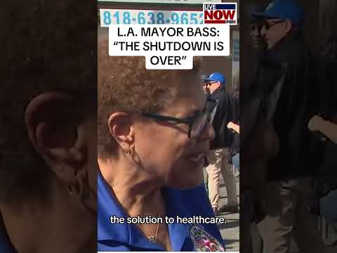 Los Angeles Mayor Karen Bass declared the government shutdown over after the Senate deal. #news