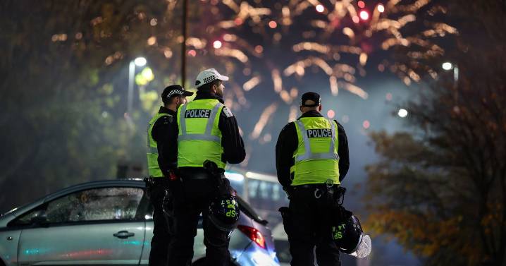 Scots yobs launch firework at car with woman and kids inside amid Bonfire Night chaos