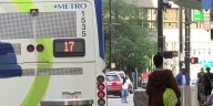 Metro bus carrying passengers hit by gunfire