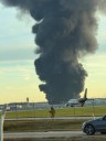 UPS cargo plane with 3 aboard explodes on takeoff at Louisville airport, igniting huge fire