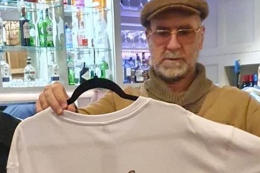 Former United footballer Eric Cantona presented with t-shirt of himself delivering infamous ‘kung