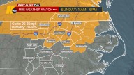 Fire Weather Watch issued for Sunday
