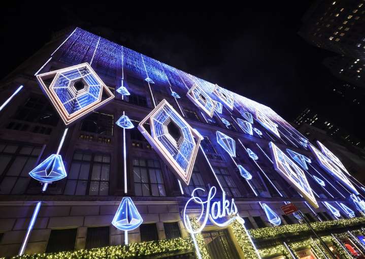2025 Saks Fifth Avenue Holiday Light Show and Window Unveiling