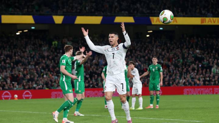 Portugal cae ante Irlanda: CR7 ve la roja y el Mundial 2026 se aleja