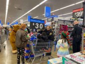 Medina FOP selling raffle tickets for Shop with a Cop