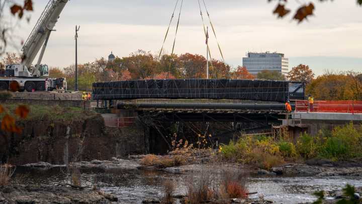 See new pedestrian footbridge installed over Paterson Great Falls