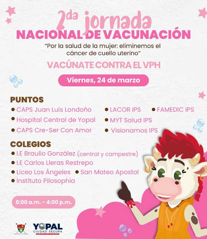 Segunda Jornada Nacional de Vacunación con VPH