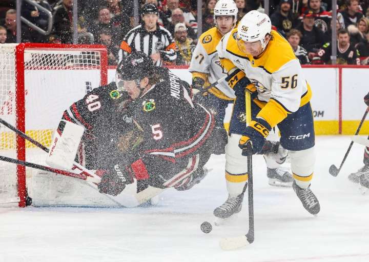 Photos: Chicago Blackhawks lose 4-3 to the Nashville Predators at the United Center – Chicago Tribune