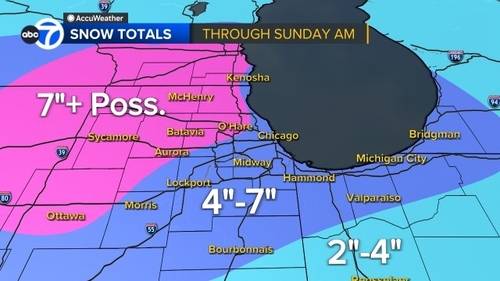 Chicago weather forecast: Several inches of snow expected Saturday | Winter Storm Watch to go into effect this weekend - ABC7 Chicago