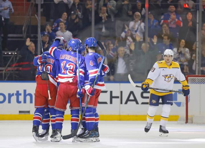 Rangers finally snap home winless streak to start season with win over Predators