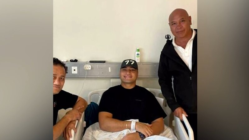 Katoa smiles from hospital after brain surgery