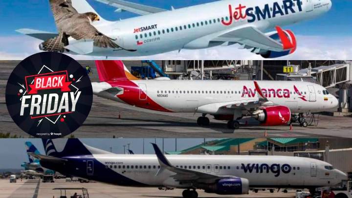 ¡Aproveche! Avianca, JetSMART, Latam y Wingo lanzan fuertes descuentos por Black Friday: vuelos desde $49.300 en Colombia