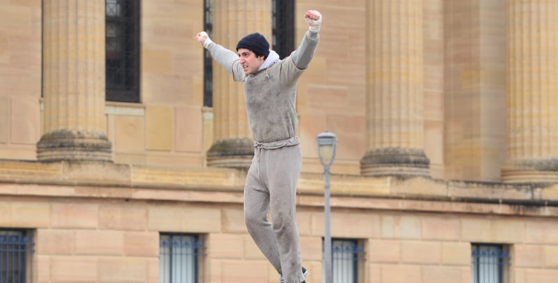 Anthony Ippolito Films Iconic Stairs Scene for ‘I Play Rocky’ Movie About Making of Sylvester Stallone Film | AnnaSophia Robb, Anthony Ippolito, I Play Rocky, Jay Duplass, Peter Farrelly, PJ Byrne, To