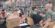 Volunteers pack meals to feed about 22,000 Pittsburghers