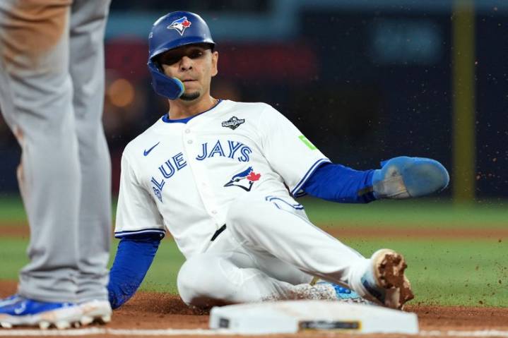 Benches empty in Game 7 after Jays' Andres Gimenez hit by pitch