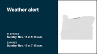 Weather alert in place for Eastern Columbia River Gorge of Oregon Sunday morning
