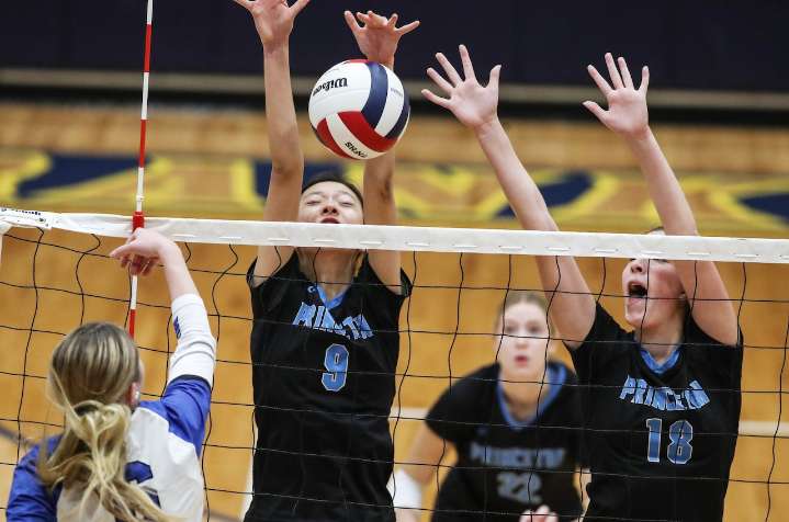 WATCH: Princeton girls volleyball scores final point to clinch Group 3 championship