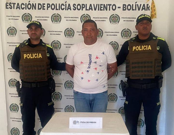 Fue capturado cuatrero por fuga de presos en Soplaviento