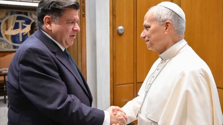 Pritzker discusses immigration crackdown with Pope Leo XIV in Rome