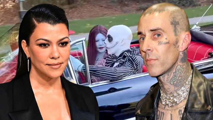 Kourtney Kardashian and Travis Barker Dress in 'Nightmare Before Christmas' Couples Costume