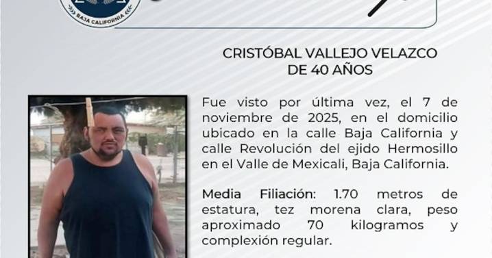 Buscan a Cristóbal, un hombre con discapacidad desaparecido en el Valle de Mexicali