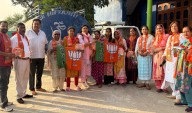 BJP Mahila Morcha intensifies Door-to-Door Campaign in Ambh Gharota, Nagrota Constituency