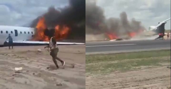 Avión de ministro se estrella tras mal ATERRIZAJE: Despiste provocó incendio de la aeronave