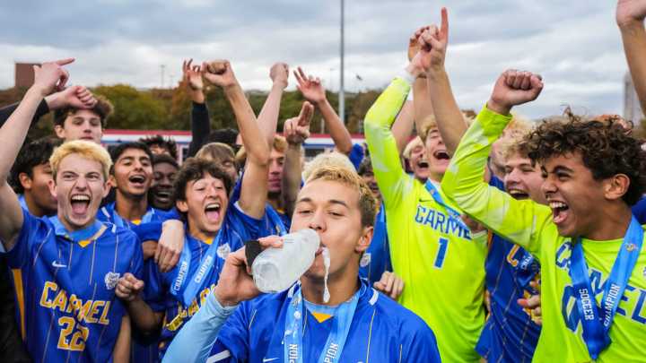 IHSAA boys soccer: Curtis Droste, Carmel beat Harrison in 3A state final