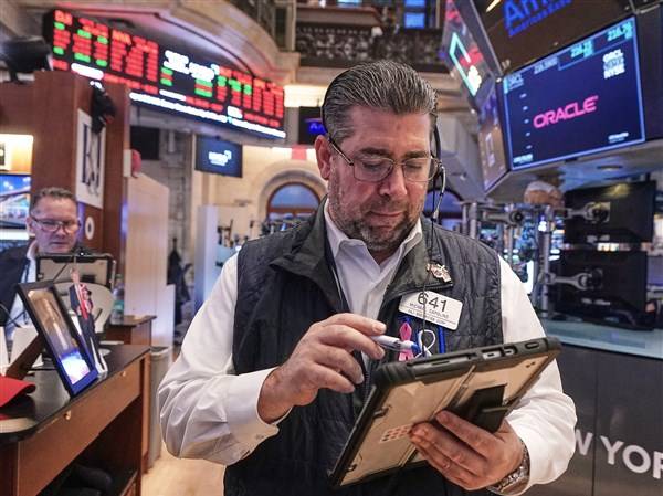 Stocks drop as worries about too-high prices keep dogging Nvidia, bitcoin