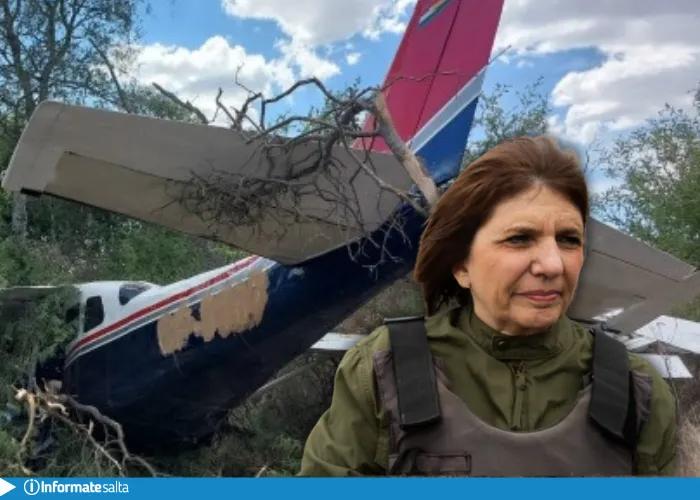 Bullrich, sobre la narcoavioneta caída en Salta: “¡Ni un paso atrás contra el narcotráfico!”