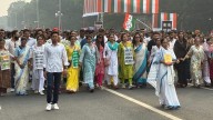Mamata Banerjee leads protest march against electoral rolls revision