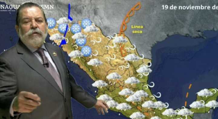 Marcado descenso de temperaturas, chubascos y lluvias el miércoles por el frente frío 15