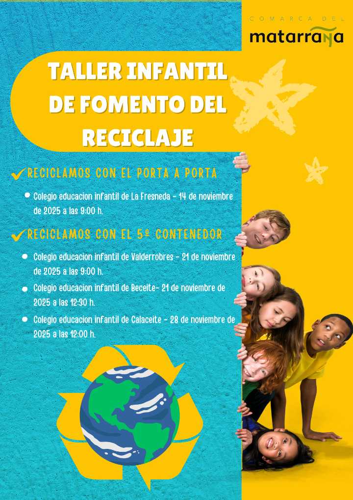 Los colegios de La Fresneda, Valderrobres, Beceite y Calaceite acogerán talleres de reciclaje