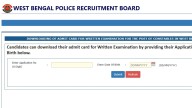 WBP Constable Admit Card 2025: Hall tickets released at wbpolice.gov.in