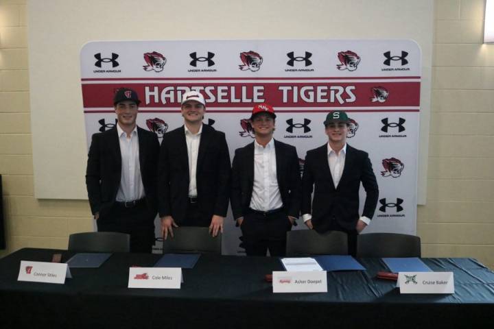 Four Hartselle baseball players sign to play at next level