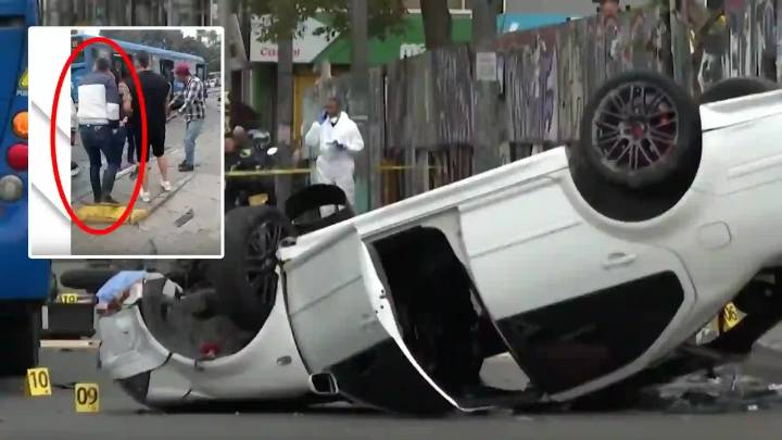 Esta es la imagen del conductor del carro blanco que mató a dos motociclistas en Bogotá