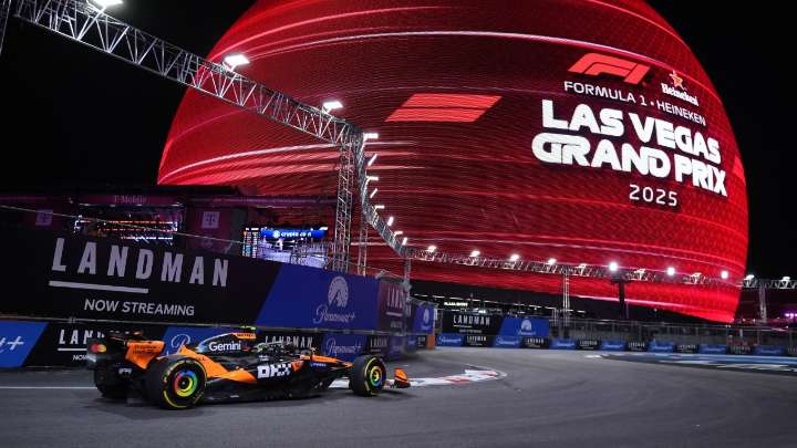 F1 practice in Vegas halted by loose maintenance cover