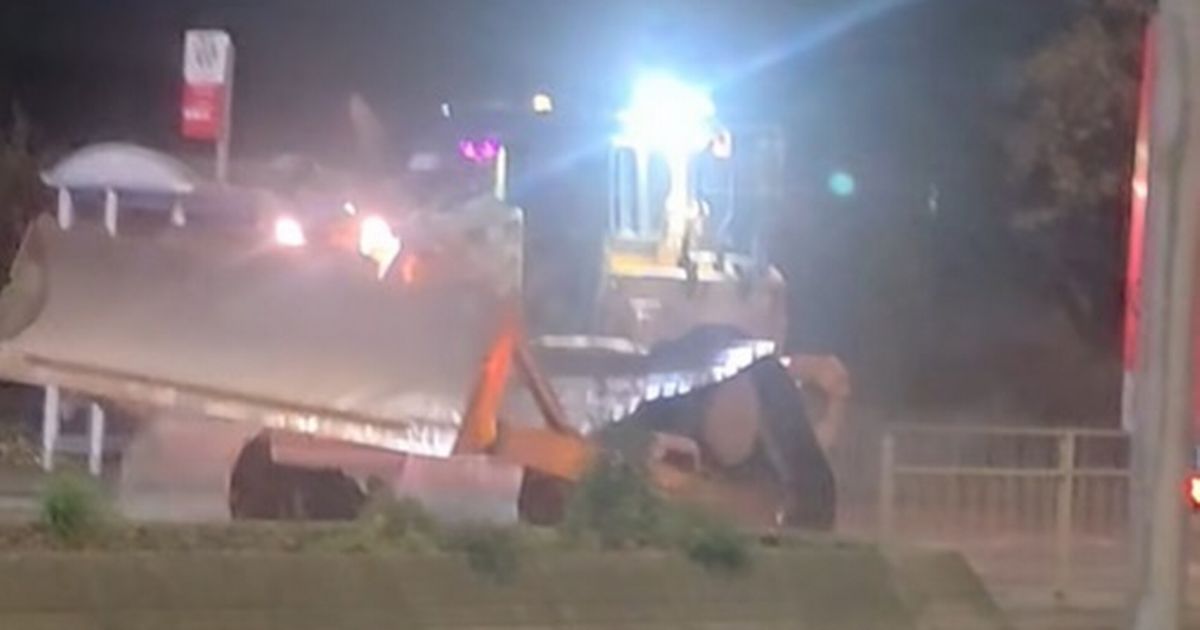 Drink-drive suspect arrested after stolen bulldozer driven on Wolverhampton city centre rampage