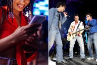 Woman Sees Man Review Resume for Scott Kelly at Jonas Brothers Concert