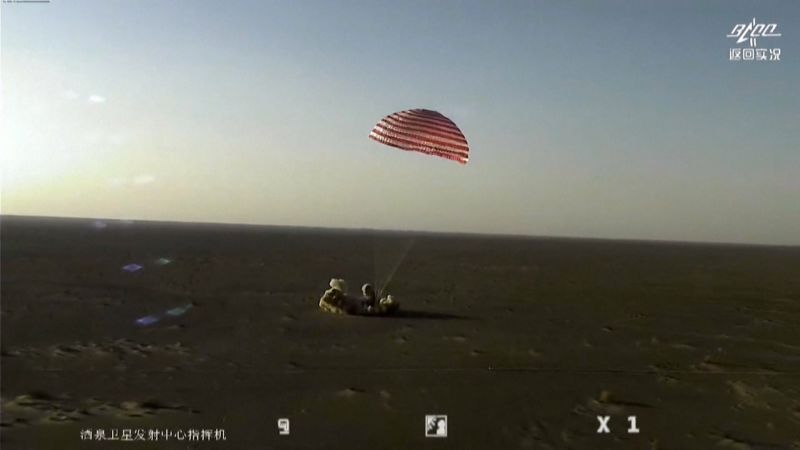 Así fue el regreso a la Tierra de los astronautas chinos varados en el espacio