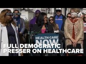 Full Democratic press conference on healthcare negotiation on the 37th day of government shutdown