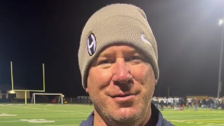 Hoban football coach Tim Tyrrell after win over Hudson