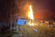 Driver injured after vehicle crashes, causes brush fire in Montgomery County