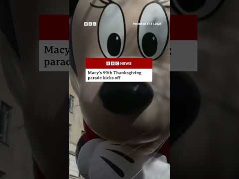Macy's 99th Thanksgiving parade in New York City kicks off. #Thanksgiving #BBCNews