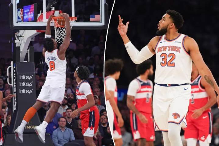 Karl-Anthony Towns' brilliant play continues as Knicks rout Wizards