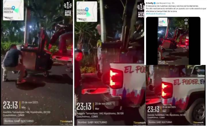 Decomisan carrito de camotes en la Hipódromo por “ruido excesivo”