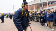 Michigan's Max Bredeson will try to play vs. Ohio State