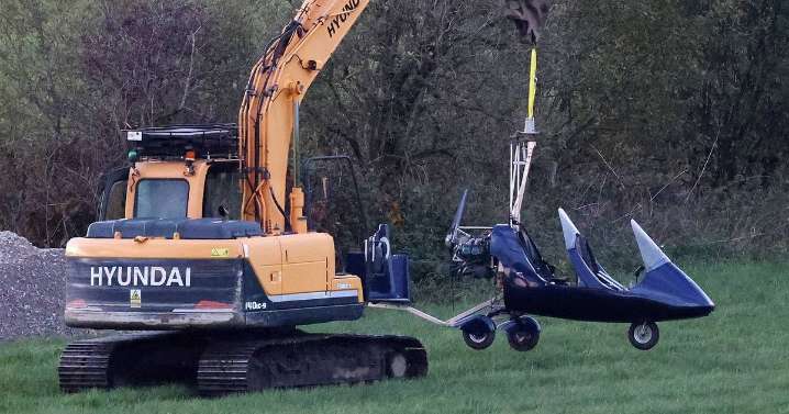 Pilot 'went into overdrive' as aircraft crash lands in field after 'something hit us'