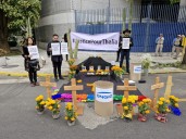 Exigen justicia por explosiones de gas frente a Embajada de Francia